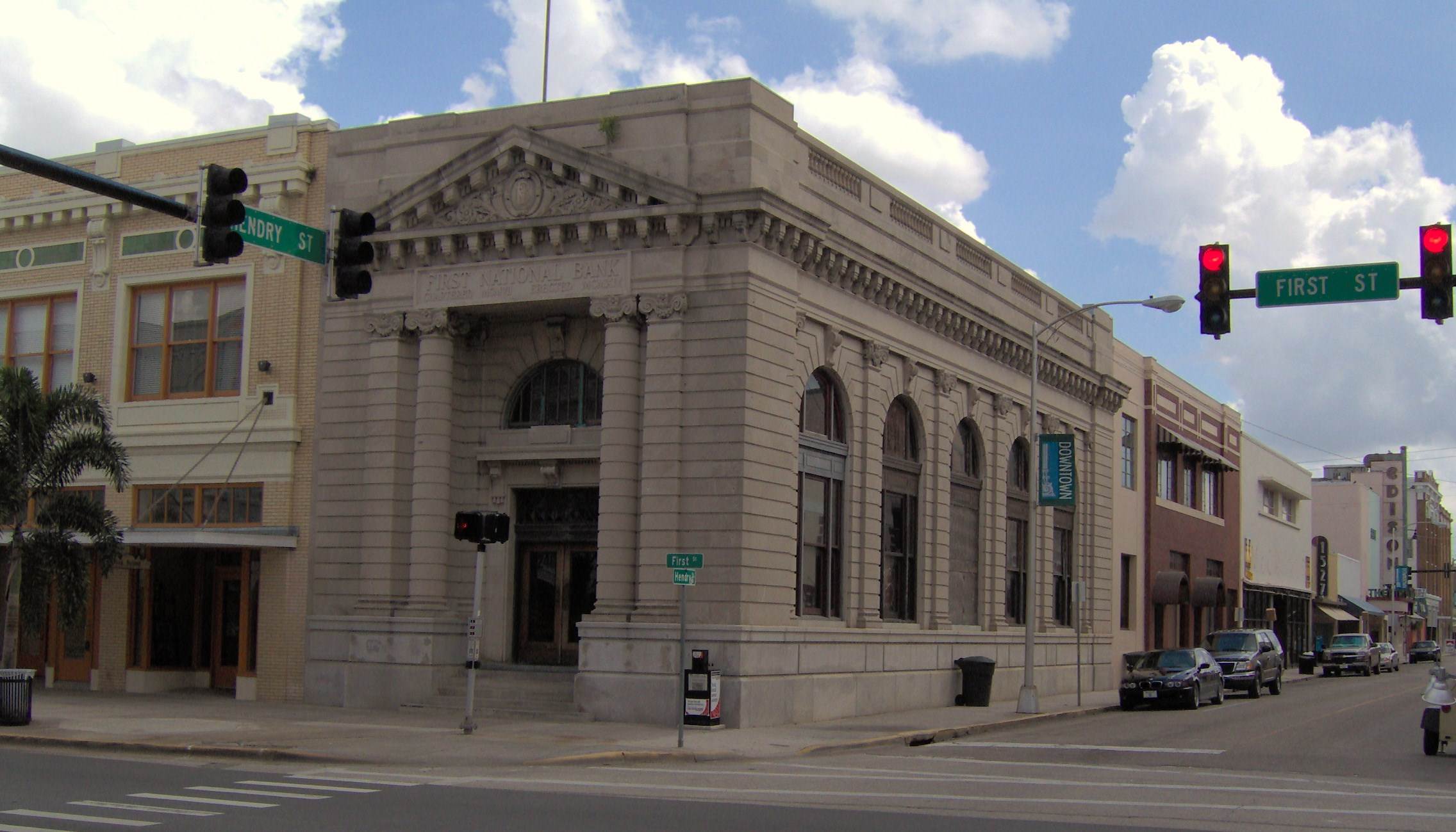 Photograph of Historic First National Bank Building. Click to enlarge.
